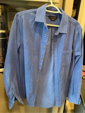 Cotton On Light Blue Corduroy Button-Up Shirt